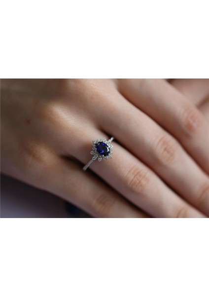 1,24 Karat Safir Pırlanta Yüzük indirimleri