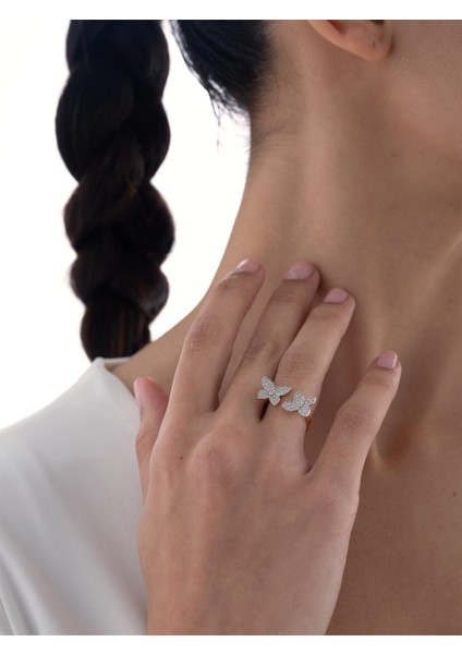 0,42 Karat Kelebek Pırlanta Yüzük fiyatları