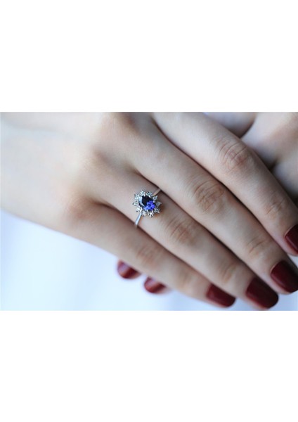 0,99 Karat Safir Pırlanta Yüzük