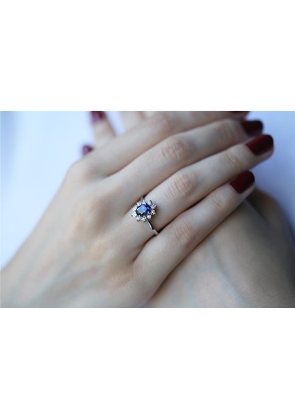 0,99 Karat Safir Pırlanta Yüzük modelleri