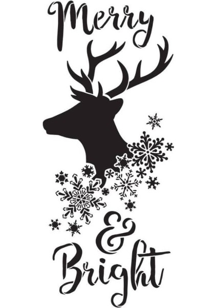 Stencil Sarayi Boyama Şablon Yeni Yıl - 9026