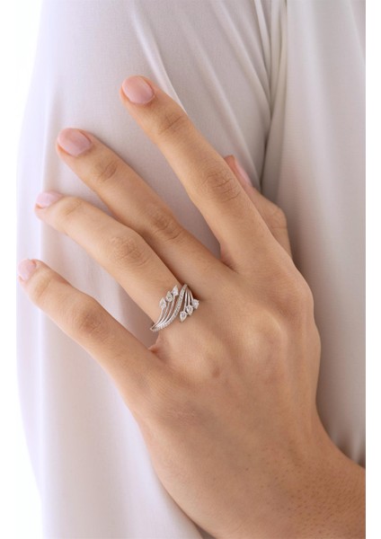 0,53 Karat Damla Tasarım Pırlanta Yüzük modelleri