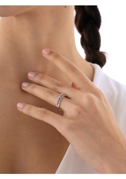 0,18 Karat Halka Zincir Pırlanta Yüzük indirimleri