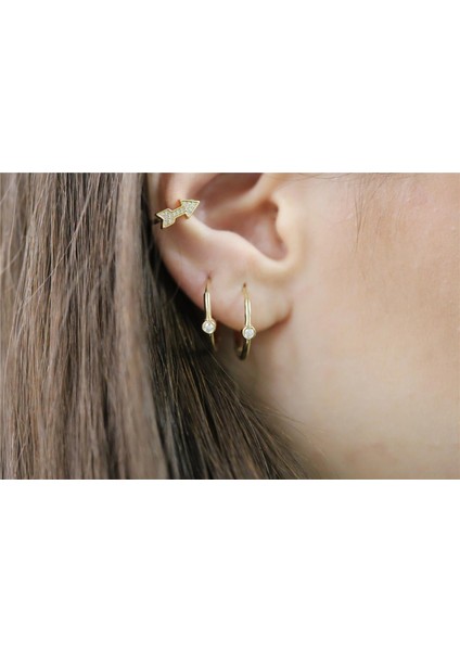 0,10 Karat Tektaş Pırlanta Küpe modelleri