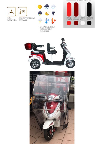 Kr Vesta 5000 - Üç Tekerli Motor Brandası - Siyah