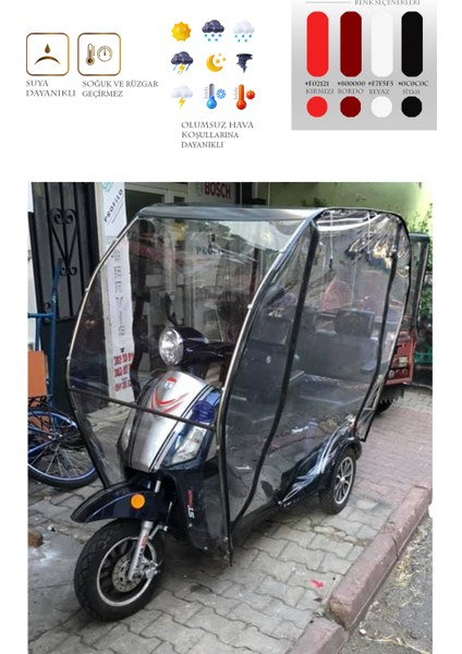 Kr Vesta 5000 - Üç Tekerli Motor Brandası - Siyah modelleri