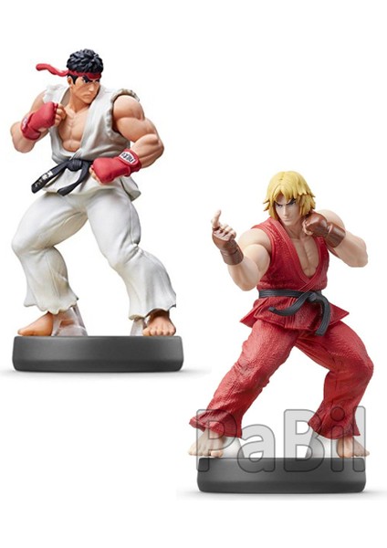 Street Fighter Aksiyon Figür Oyuncak Hediyelik 9 cm - 2 Li Set - Ryu ve Ken