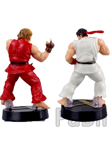 Street Fighter Aksiyon Figür Oyuncak Hediyelik 9 cm - 2 Li Set - Ryu ve Ken