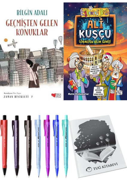 Ali Kuşçu Sönmeyen Bilim Güneşi ve Zaman Bisikleti 2 Geçmişten Gelen Konuklar 2li Set