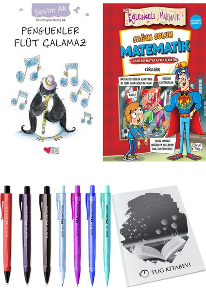 Sağım Solum Matematik ve Penguenler Flüt Çalamaz 2li Set