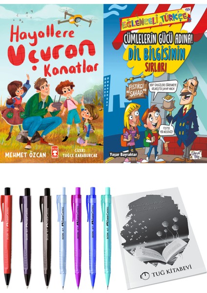 Cümlelerin Gücü Adına! Dil Bilgisinin Sırları ve Hayallere Uçuran Kanatlar 2li Set