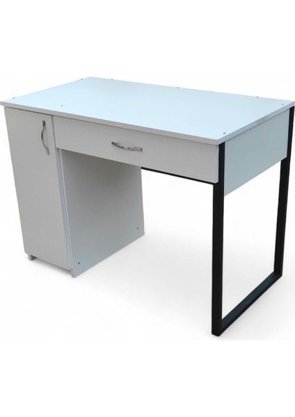 Çalışma Masası Beyaz Çekmeceli 2 Raflı fırsatları