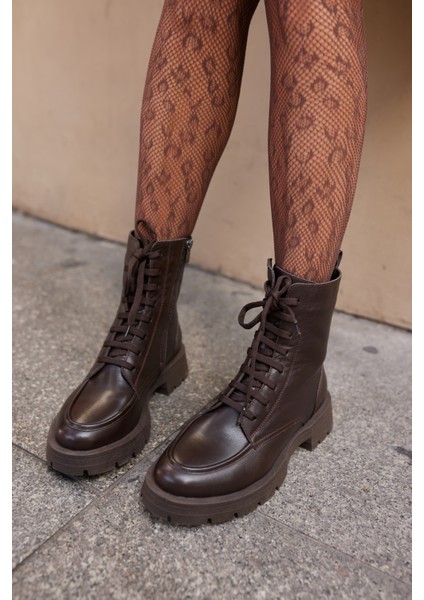 SİENA KADIN KAHVE GERCEK DERİ BOT modelleri