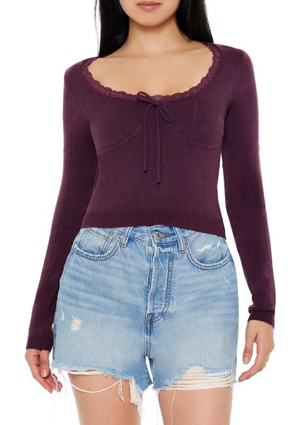 F21 Pointelle Bluz