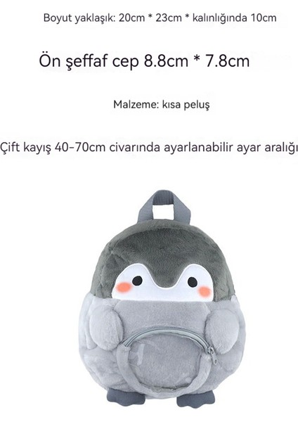 Penguen Karikatür Sırt Çantası Kadın Sevimli Bebek Peluş Mini Okul Çantası (Yurt Dışından) fiyatları