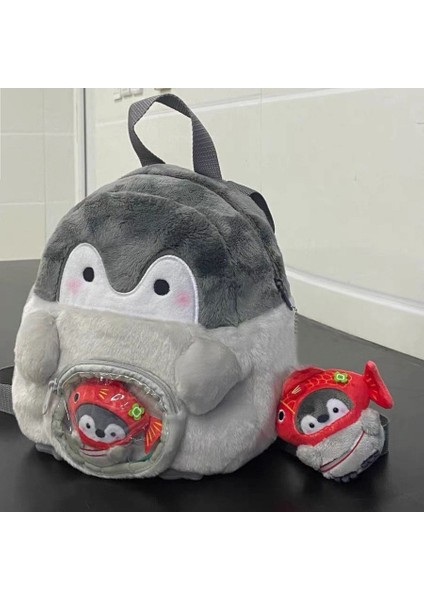 Penguen Karikatür Sırt Çantası Kadın Sevimli Bebek Peluş Mini Okul Çantası (Yurt Dışından) modelleri