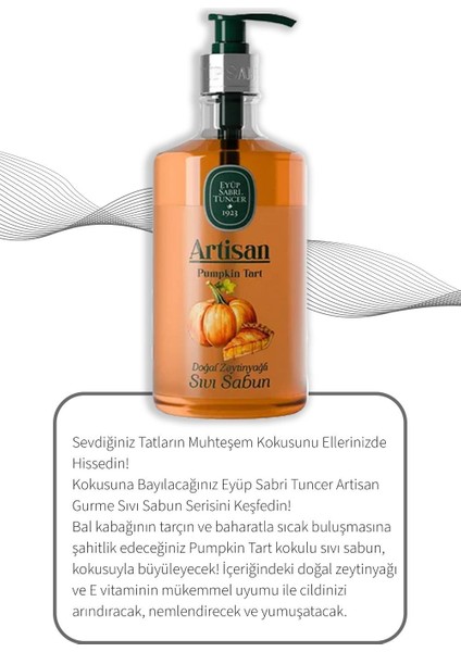 Artisan Doğal Zeytinyağlı Sıvı Sabun Pumpkin Tart 600 ml X3