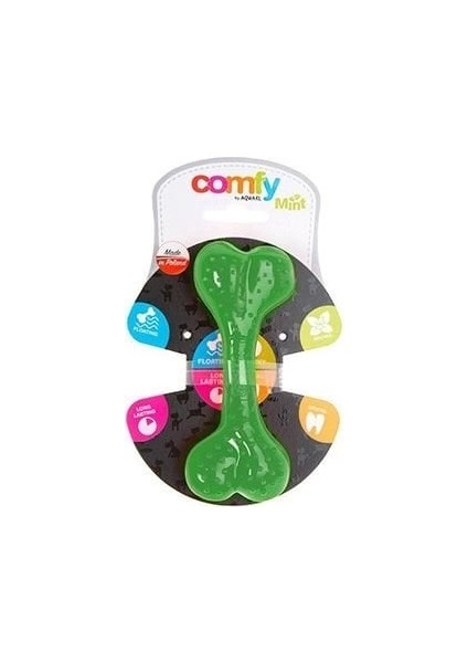 Comfy Dental Naneli Diş Kaşıyıcı Köpek Kemik Oyuncağı Yeşil 8.5 cm