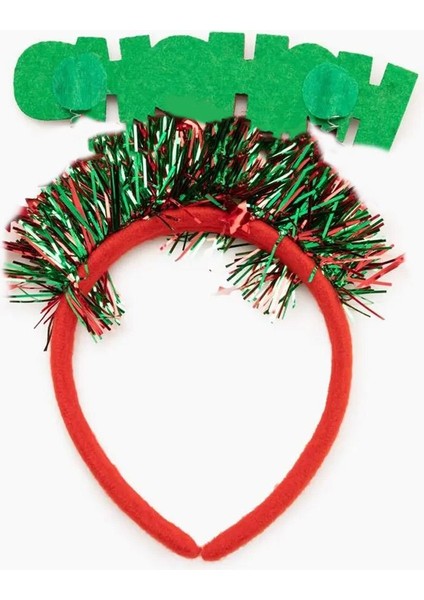 Yılbaşı Temalı Aplikeli Sim Detaylı Hohoho Yazılı Karışık Renk Yılbaşı Taç fırsatları