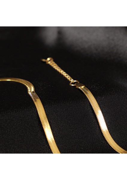 Çelik Erkek Kolye, Gold Renk, Italyan Dizayn Zincir No:2 modelleri