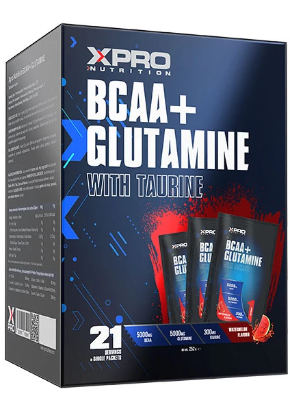 Xpro Nutrition Bcaa+Glutamine 12gr 21 Saşe - Karpuz Aromalı