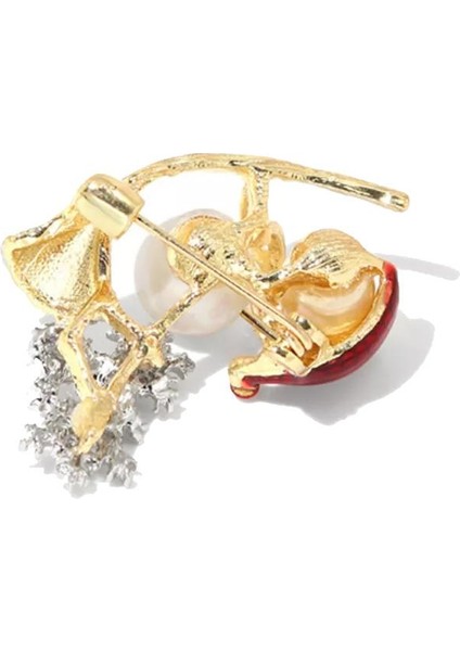 Yılbaşı Hediyelik Uçan Süpürgeli Kardan Adam Figürlü Broş indirimleri