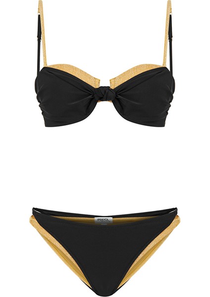 Colorblock Bikini Seti