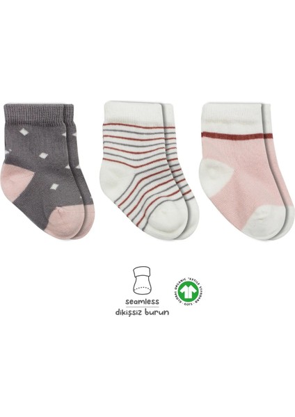 Çorap Soket 3lü Bistyle Puan Gri