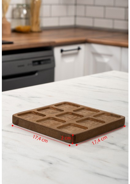 9 Bölmeli Ahşap Baharatlık Standı fiyatları