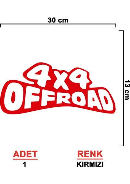 4x4 Off Road Sticker Model 3 - 4x4 Sticker - Off Road Sticker - Jeep Sticker - Oto Sticker - Araba Sticker