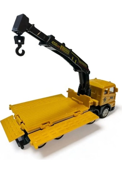 Berattoys 2'li Iş Makinaları 17 cm Oyuncak Kamyon Iş Araçları Ekskavatör Taşıyıcı Tır