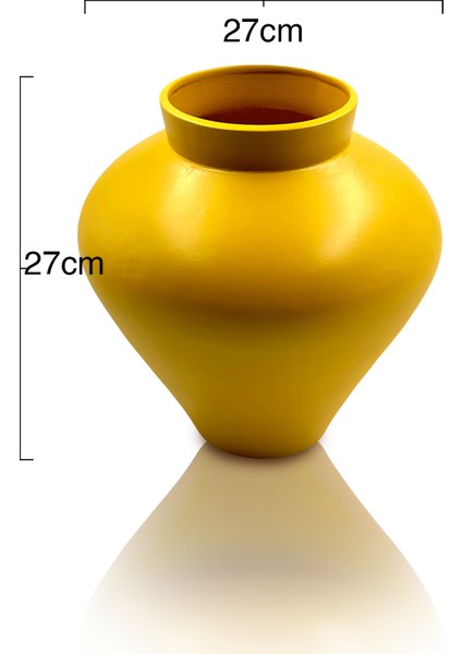 Seramik Vazo - Büyük Küp Dekorasyon - 27 cm x 27 cm - Gold fiyatları