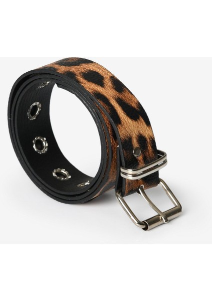 Leopar Desenli Kadın Kemer - Leopar Leopar - 90