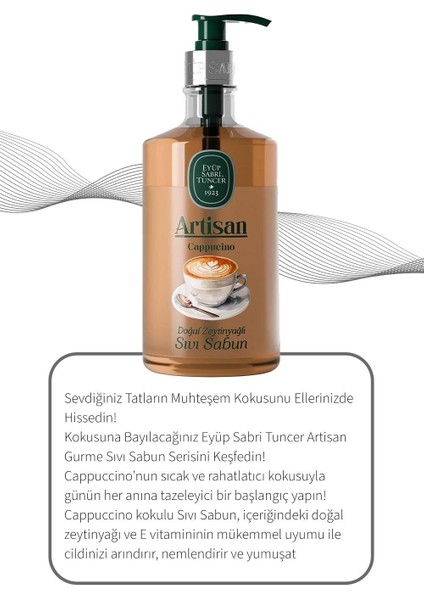 Artisan Doğal Zeytinyağlı Sıvı Sabun Cappuccino 600 ml X3