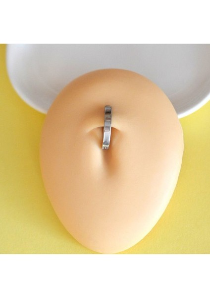 316 L Çelik Düz Yarım Halka Göbek Piecing Silver Renk fiyatları
