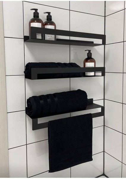 Banyo Düzenleyici Duş Rafı 3lü Set Şampuanlık Organizer