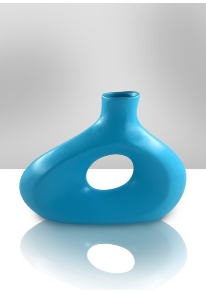 Aura Seramik Vazo - Dekoratif Ev Aksesuarı - Turkuaz - 23 cm * 31 cm modelleri