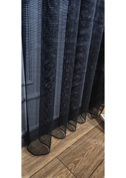 Siyah Renk Fileli Tül Perde 1/2pileli Mutfak Ofis Büro Tül Perde indirimleri