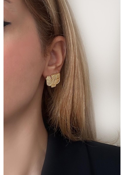 Altın Kaplama Sahure Serisi Soul Kuş Çivi Küpe fiyatları