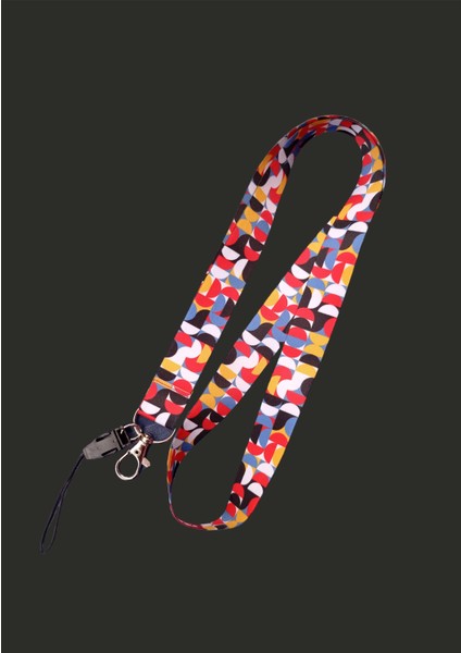 Geometrik Desen Yaka Kartı Ipi