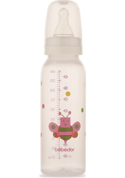 Desenli Pp Biberon 250ML (KOD:24302) - Pembe
