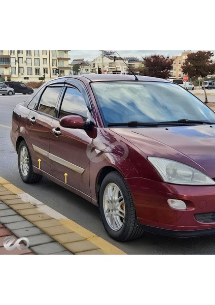 Ford Focus 1 Sedan Krom Yan Kapı Çıtası 1998-2005 4 Prç Paslanmaz Çelik