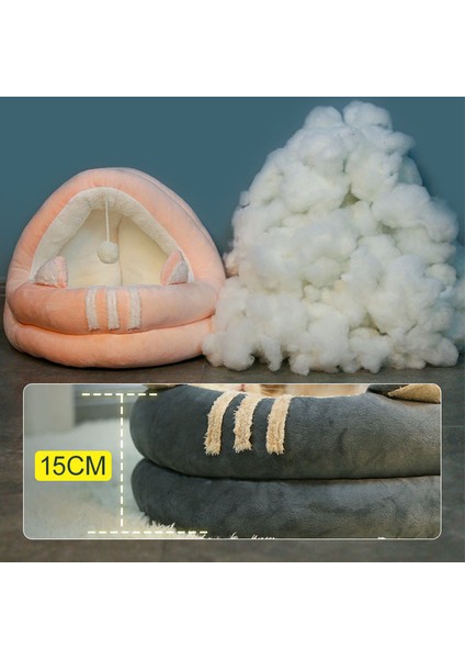 Stil A-Pembe Stili 35CM Kedi Yuvası Yarı Kapalı Kedi Kulübesi Yatağı (Yurt Dışından) fırsatları