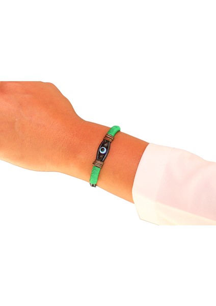 Nazar Boncuklu Ip Sargılı Ayarlanabilir Deri Bileklik fiyatları