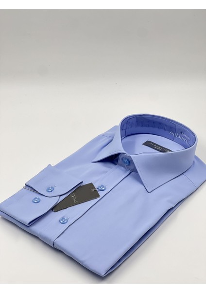 Italyan Stil Slim Fit Erkek Dik Yaka Gömlek