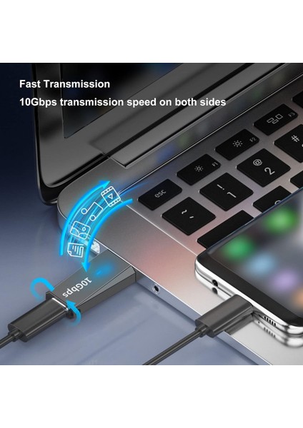 Type-C To USB 3.0 Gen 2 10 Gbps Veri Aktarımı Şarj Ses
