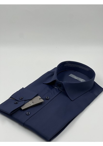 Italyan Stil Slim Fit Erkek Dik Yaka Gömlek
