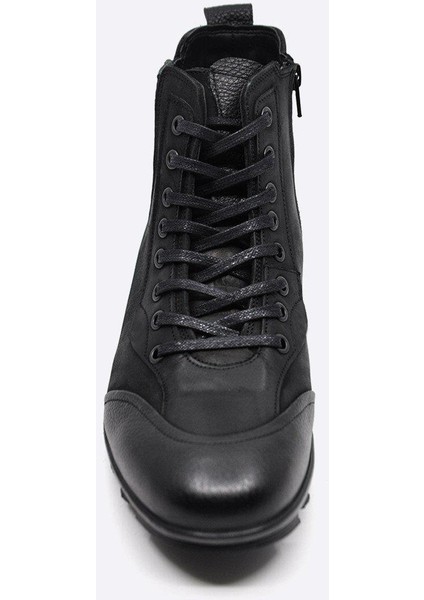 Bağcıklı Siyah Kauçuk Taban Erkek Spor Sıcak Astar Bot 2299 551 635 modelleri