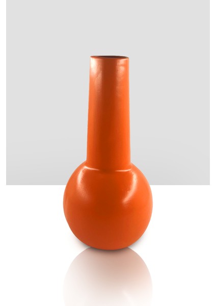 Butera Seramik Vazo - Dekoratif Ev Aksesuarı - Turuncu - 31 cm * 17 cm fiyatları