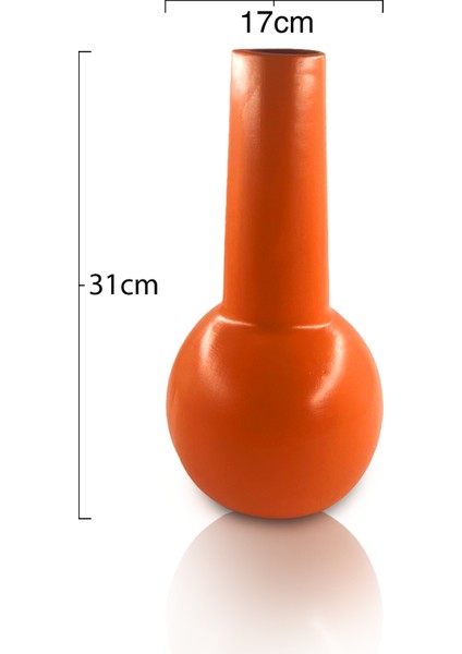 Butera Seramik Vazo - Dekoratif Ev Aksesuarı - Turuncu - 31 cm * 17 cm modelleri